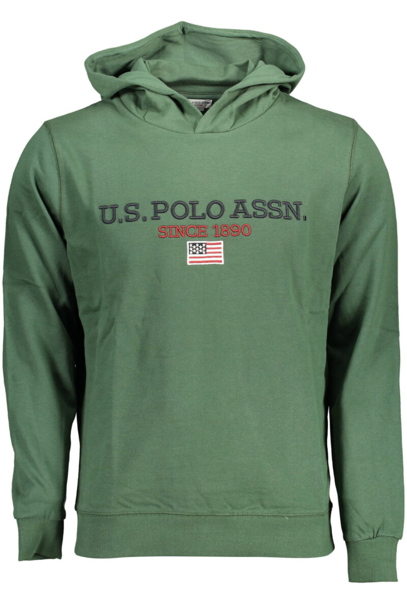U.S. POLO ASSN. PÁNSKÁ ZELENÁ MIKINA BEZ ZIPU