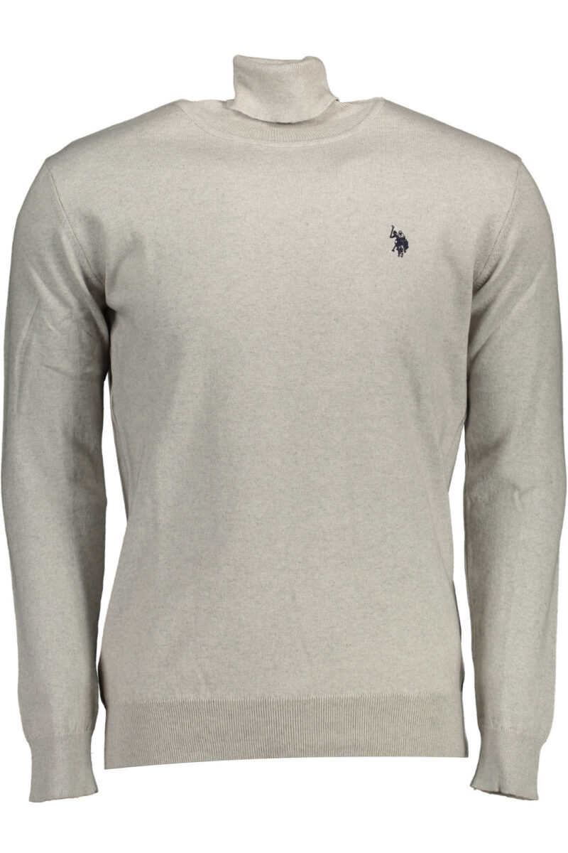 U.S. POLO ASSN. PÁNSKÝ ŠEDÝ SVETR S ROLNKEM