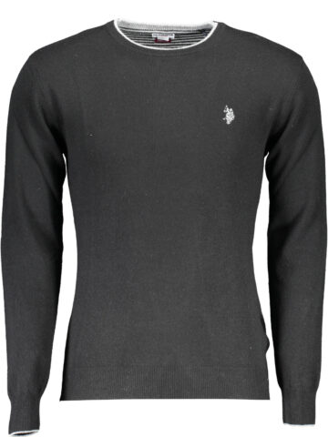 US POLO ASSN. Herren Strickpullover Schwarz Slim Fit