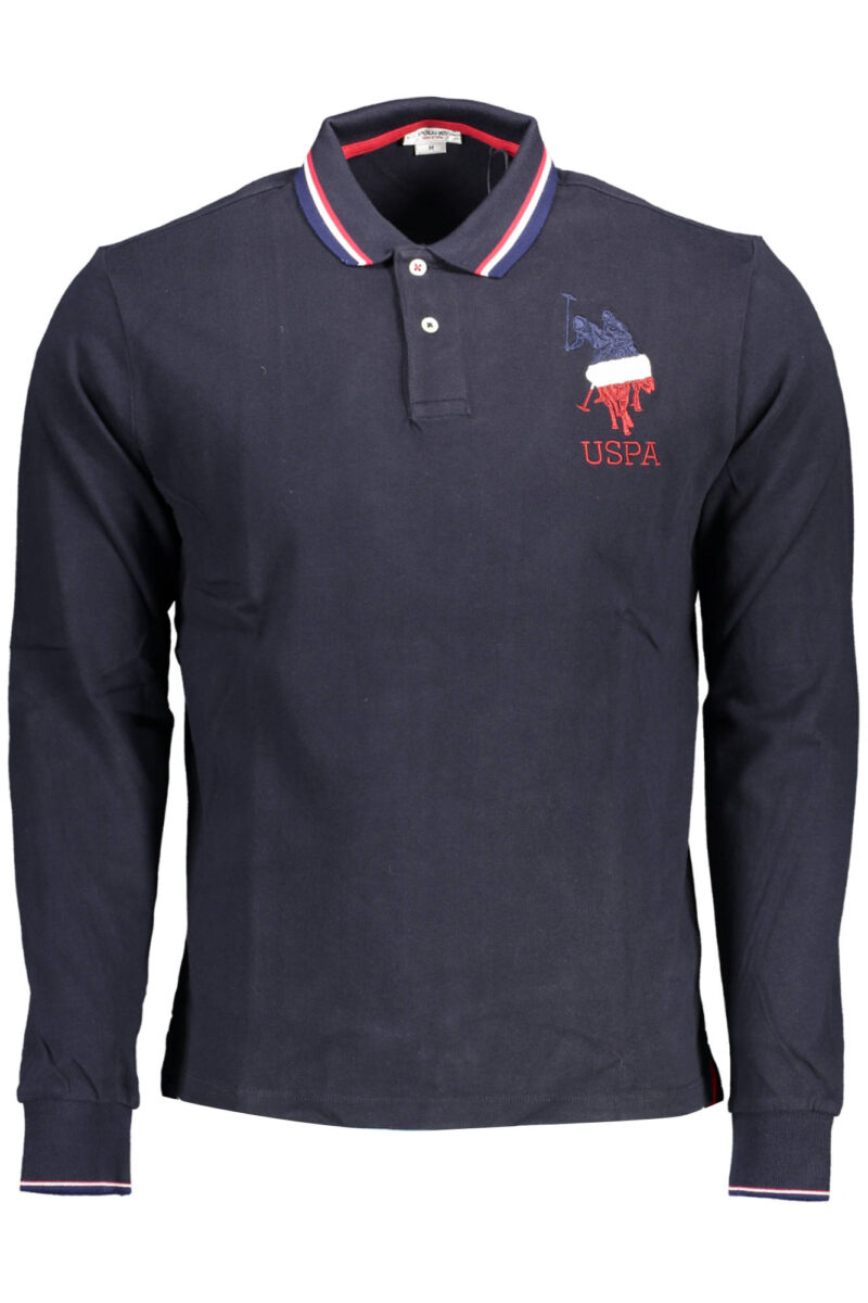 US Polo Assn. Herren Langarm-Poloshirt Blau