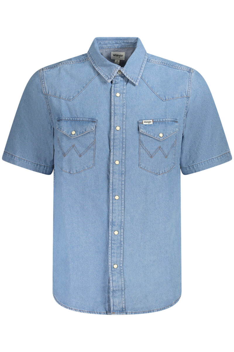 WRANGLER PÁNSKÁ KOŠILE S KRÁTKÝM RUKÁVEM SVĚTLE MODRÁ