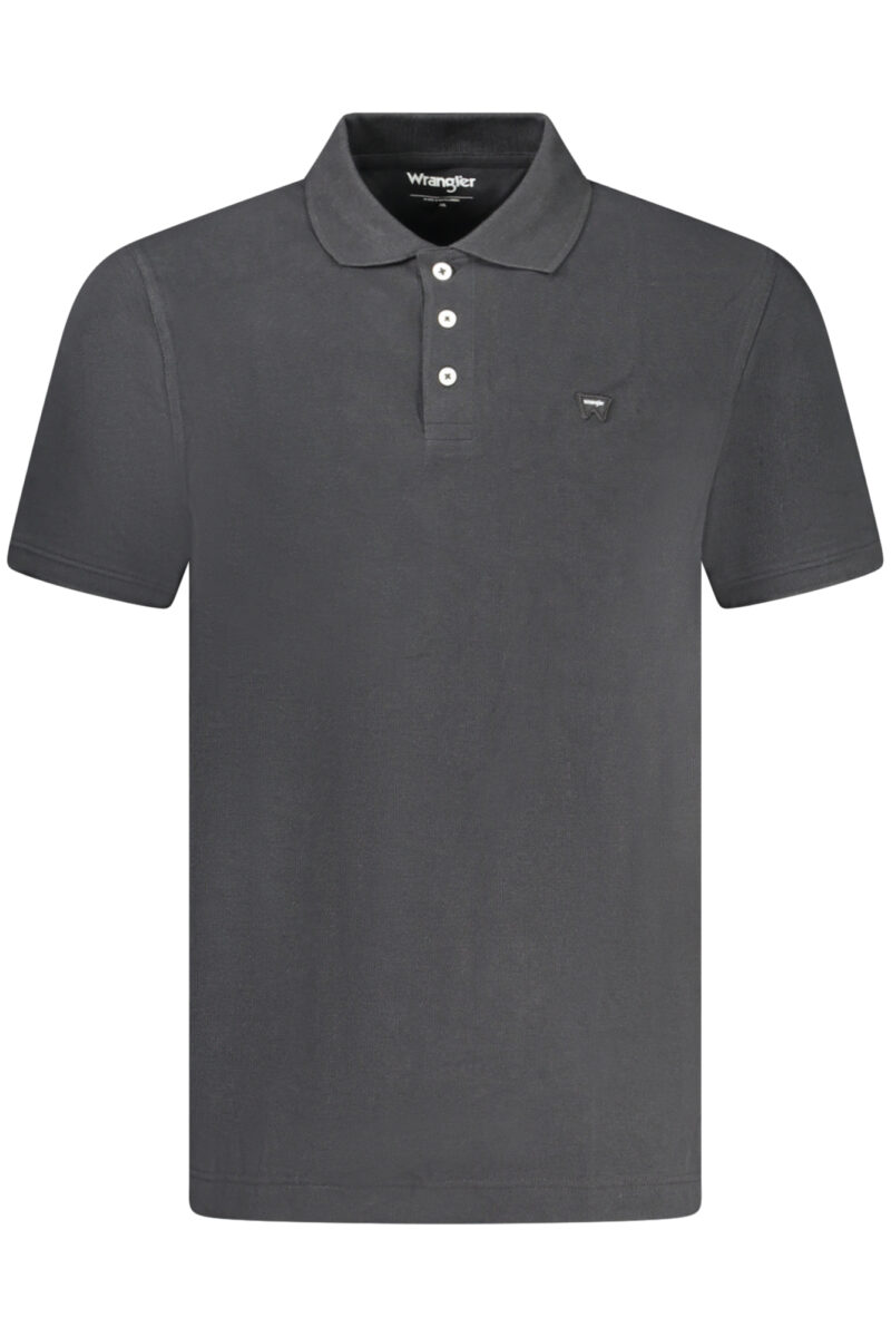 WRANGLER Herren Polohemd Kurzarm Schwarz