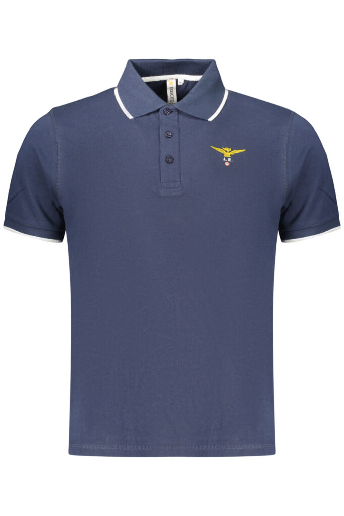 MILITARY ACADEMY MEN'S SHORT-SLEEVED POLO SHIRT, BLUE S6S6745584_BL044