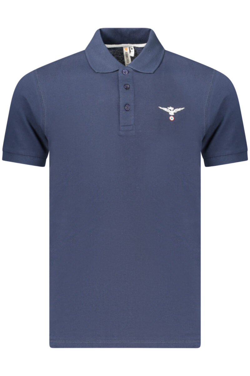 MILITARY ACADEMY Herren Kurzarm-Poloshirt Blau