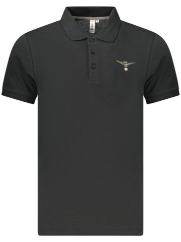 MILITARY ACADEMY MEN'S BLACK SHORT-SLEEVE POLO SHIRT S6S6725584_NE002
