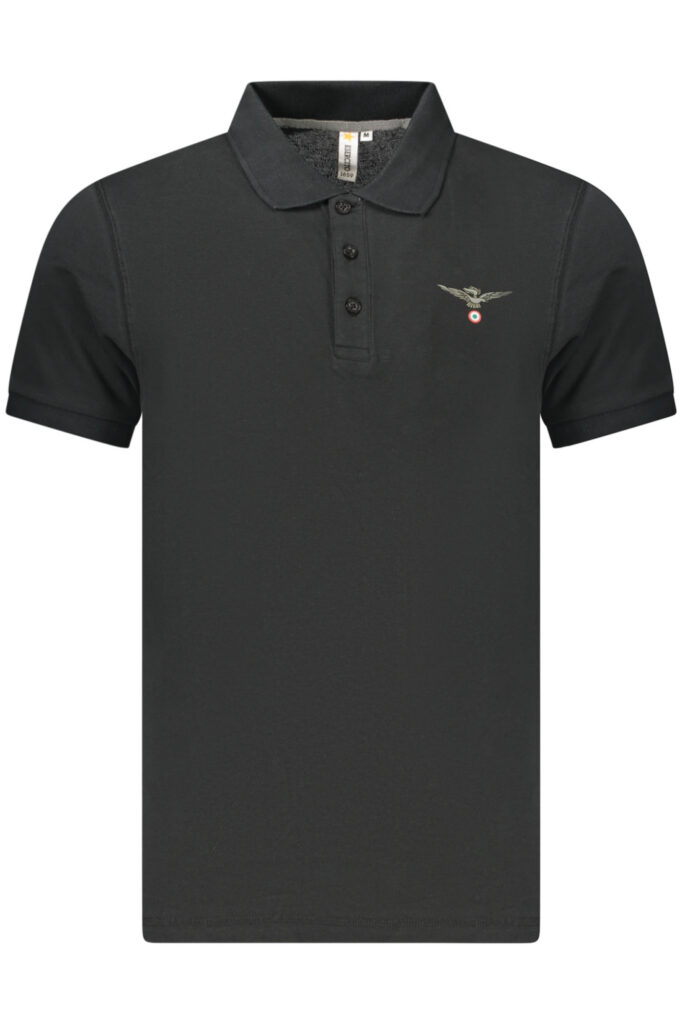 MILITARY ACADEMY MEN'S BLACK SHORT-SLEEVE POLO SHIRT S6S6725584_NE002