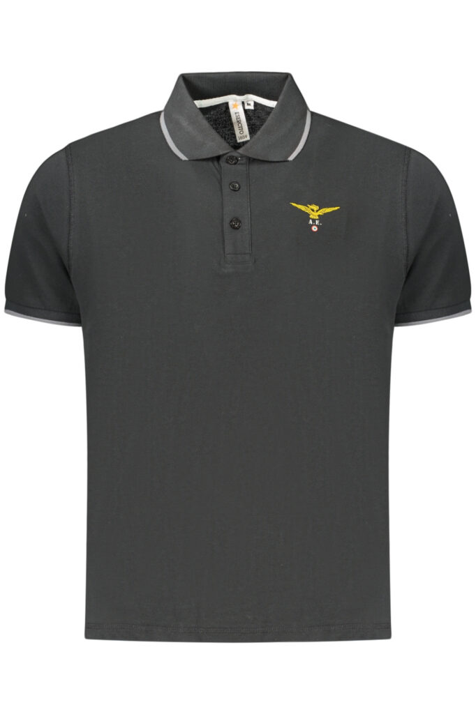 MILITARY ACADEMY MEN'S BLACK SHORT-SLEEVE POLO SHIRT S6S6745584_NE002