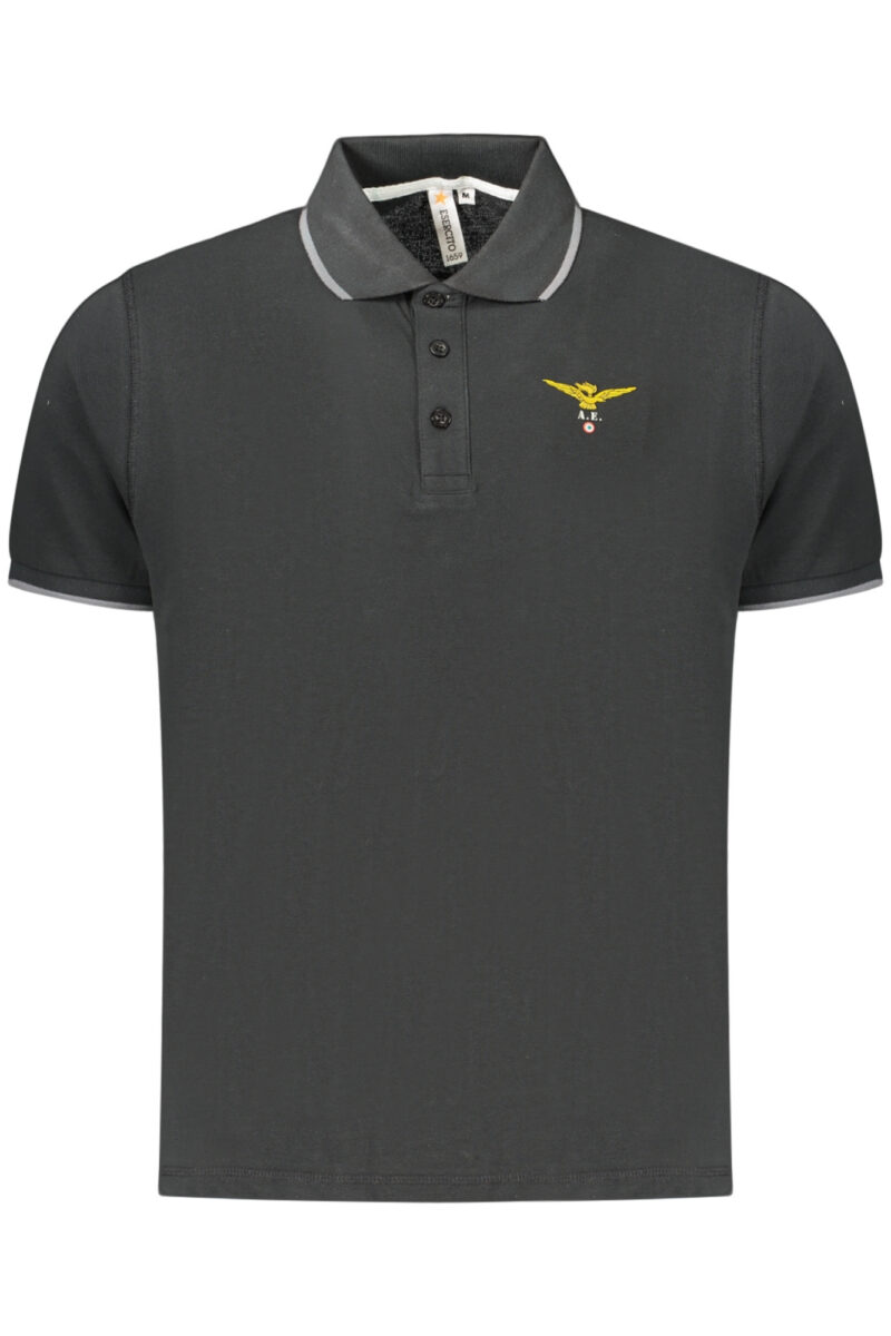 Military Academy Herren Poloshirt Schwarz