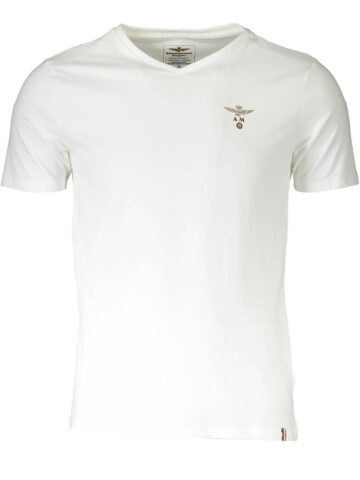 AERONAUTICA MILITARE MEN'S OUTDOOR T-SHIRT WHITE
