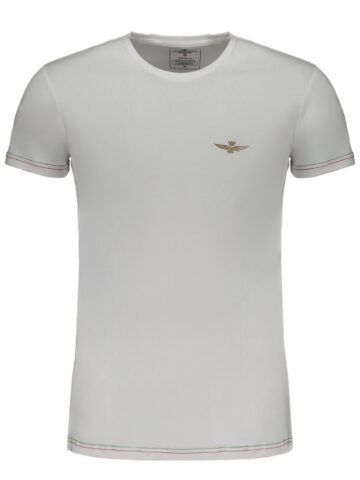 AERONAUTICA MILITARE MEN'S WHITE SHORT SLEEVE T-SHIRT