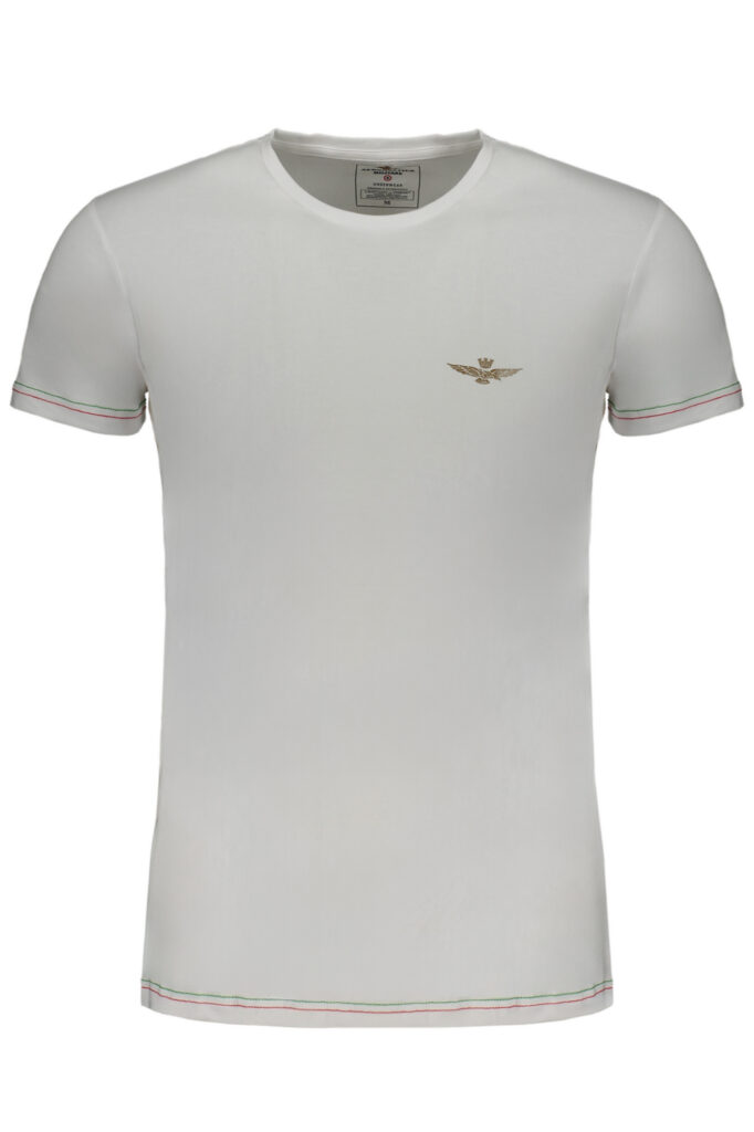 AERONAUTICA MILITARE MEN'S WHITE SHORT SLEEVE T-SHIRT