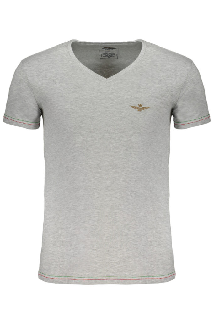 ERONAUTICA MILITARE MEN'S GRAY SHORT SLEEVE T-SHIRT SCOTI004J508_GR17171