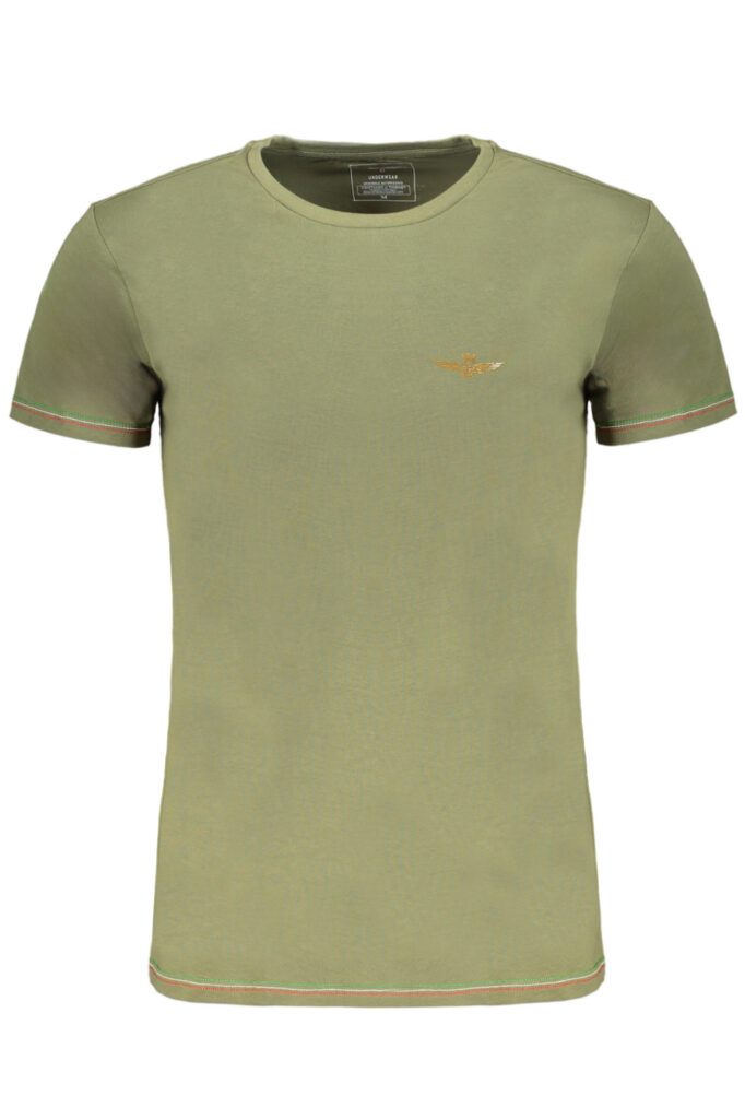 ERONAUTICA MILITARE GREEN MEN'S SHORT SLEEVED T-SHIRT