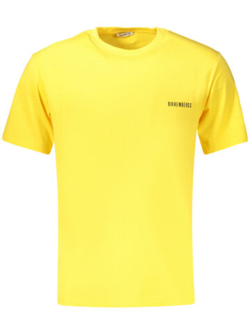 BIKKEMBERGS Herren T-Shirt mit kurzen Ärmeln Gelb