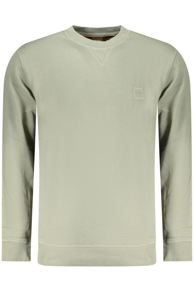 BOSS Herren Sweatshirt ohne Reißverschluss Grün
