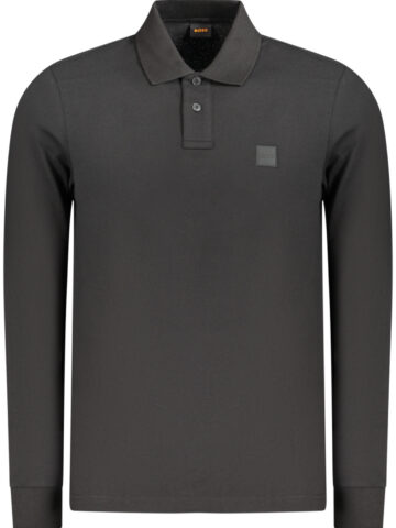 BOSS Herren Polo-Shirt Langarm Schwarz