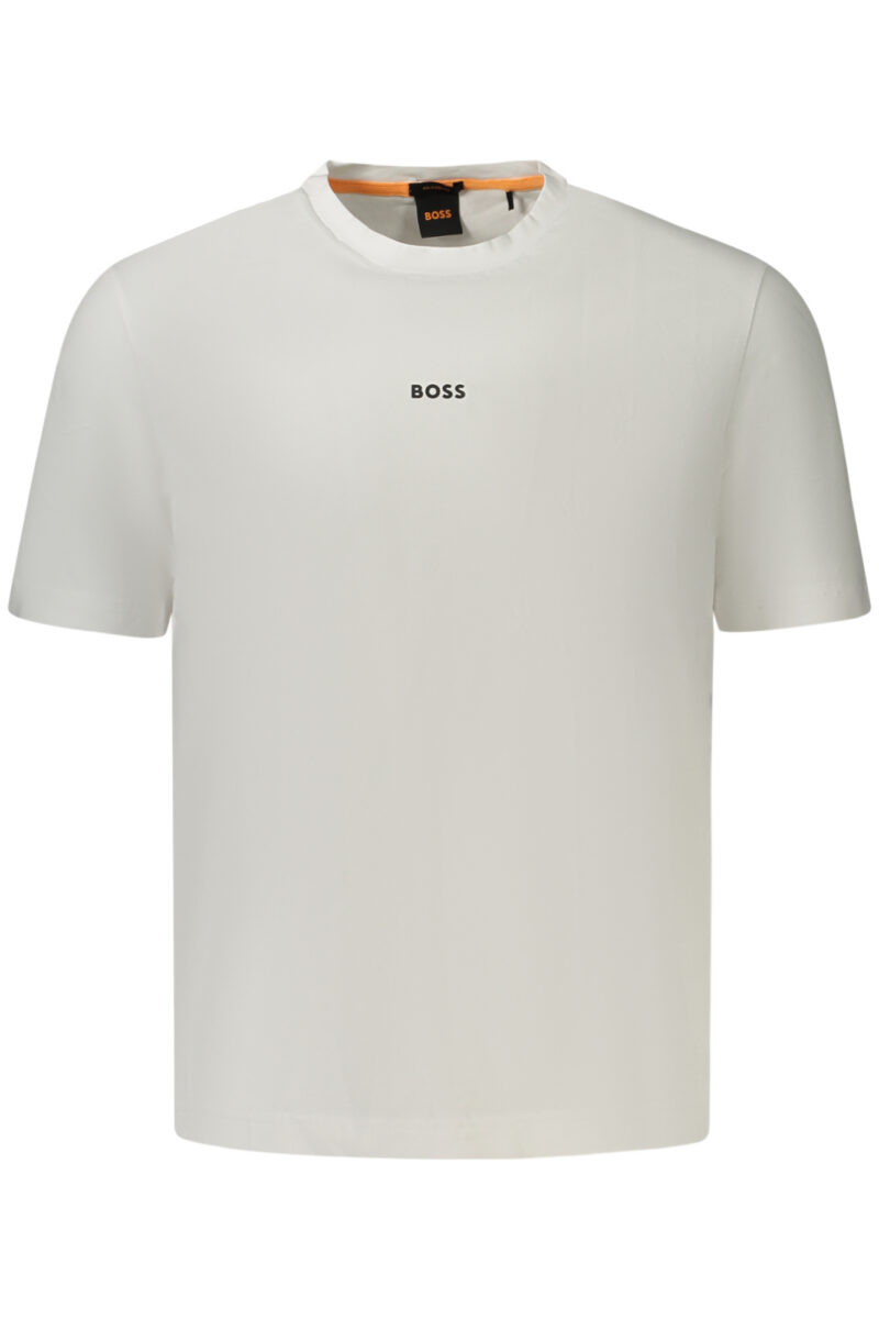 BOSS PÁNSKÉ TRIČKO S KRÁTKÝM RUKÁVEM BÍLÉ