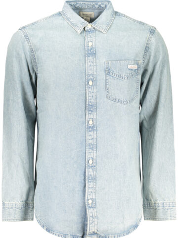 CALVIN KLEIN Herren Hemd mit langem Arm Blau
