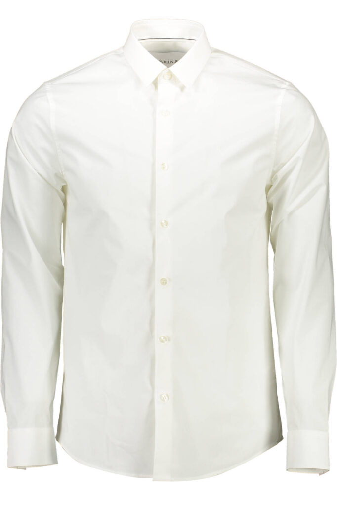 Calvin Klein Herren Langarmhemd Weiß