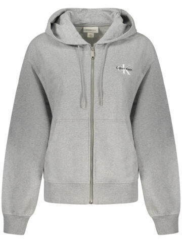 CALVIN KLEIN Damen Sweatshirt mit Reißverschluss Grau