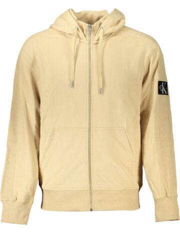 CALVIN KLEIN Herren Sweatshirt beige mit Reißverschluss