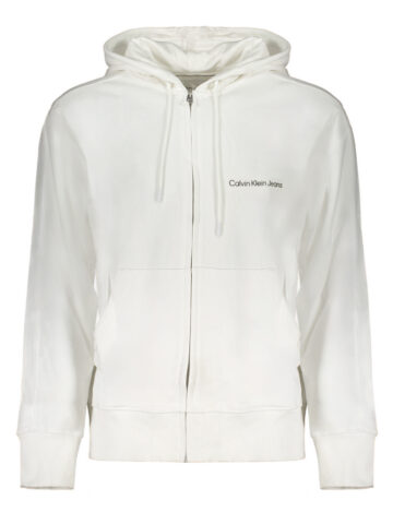 CALVIN KLEIN Kapuzensweatshirt Herren weiß mit Reißverschluss
