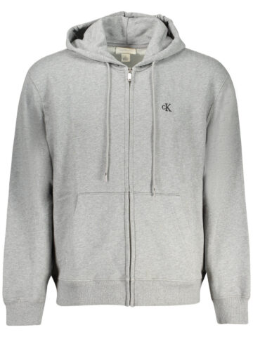 Calvin Klein Herren Sweatshirt mit Reißverschluss Grau