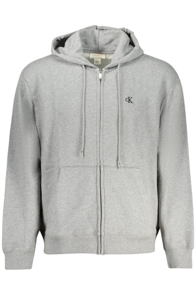 Calvin Klein Herren Sweatshirt mit Reißverschluss Grau