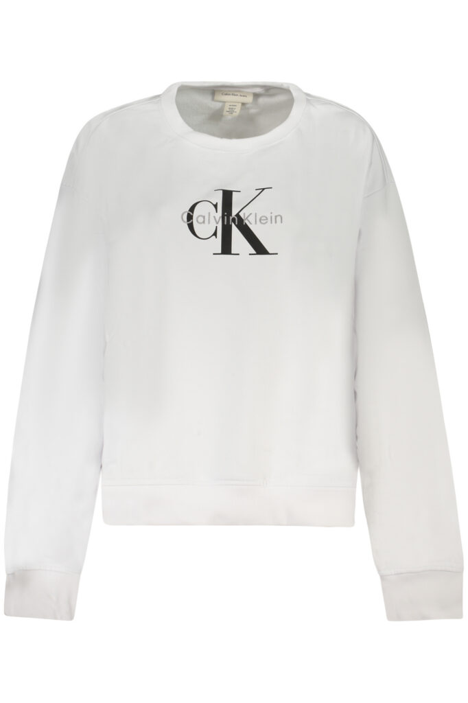 CALVIN KLEIN DAMEN SWEATSHIRT MIT KAPUZE WEISS