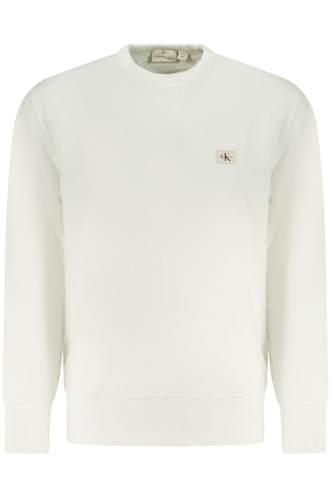 CALVIN KLEIN Herren Sweatshirt ohne Reißverschluss Weiß