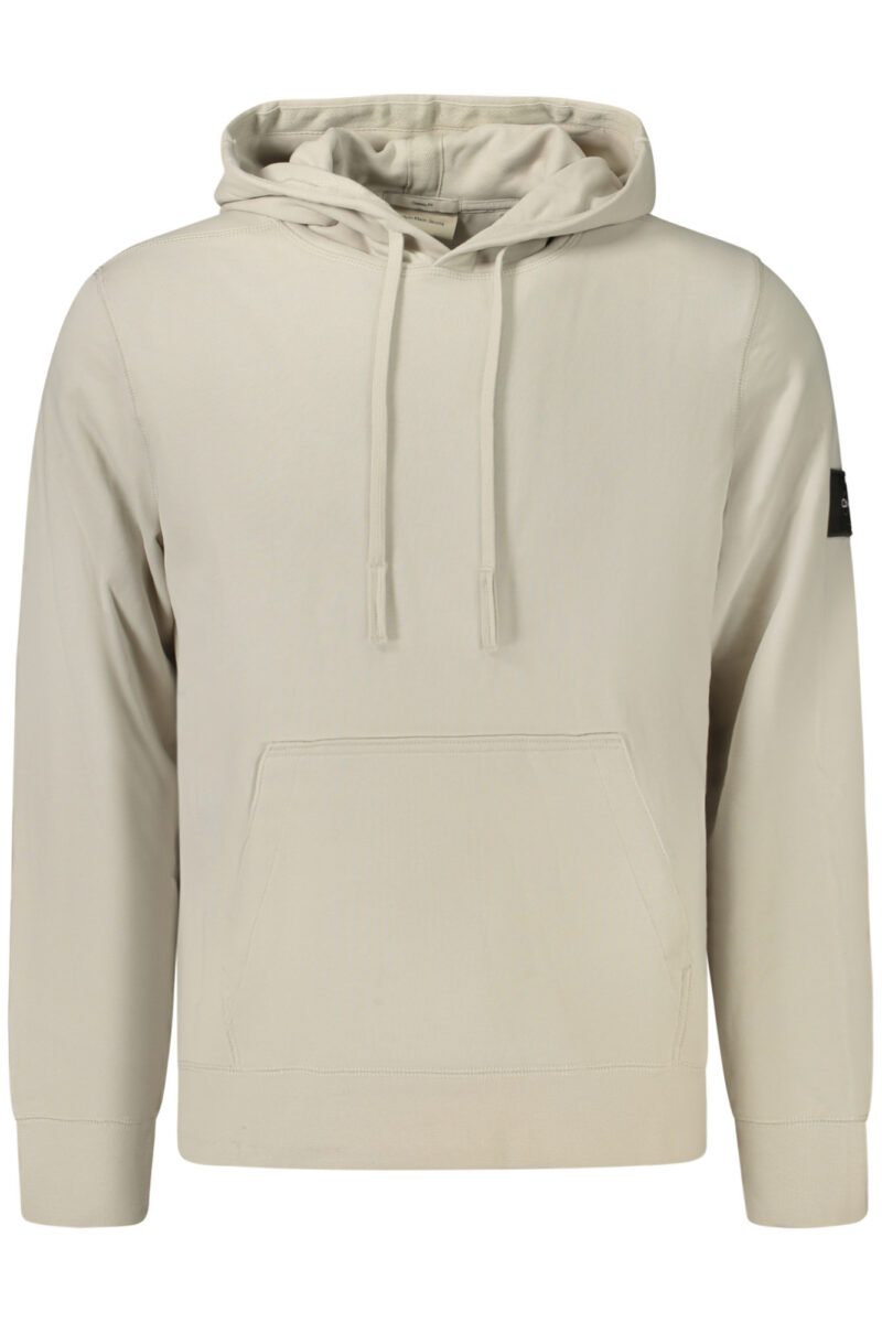 CALVIN KLEIN PÁNSKÁ ŠEDÁ MIKINA BEZ ZIPU LV04RJ201G_GRPDJ