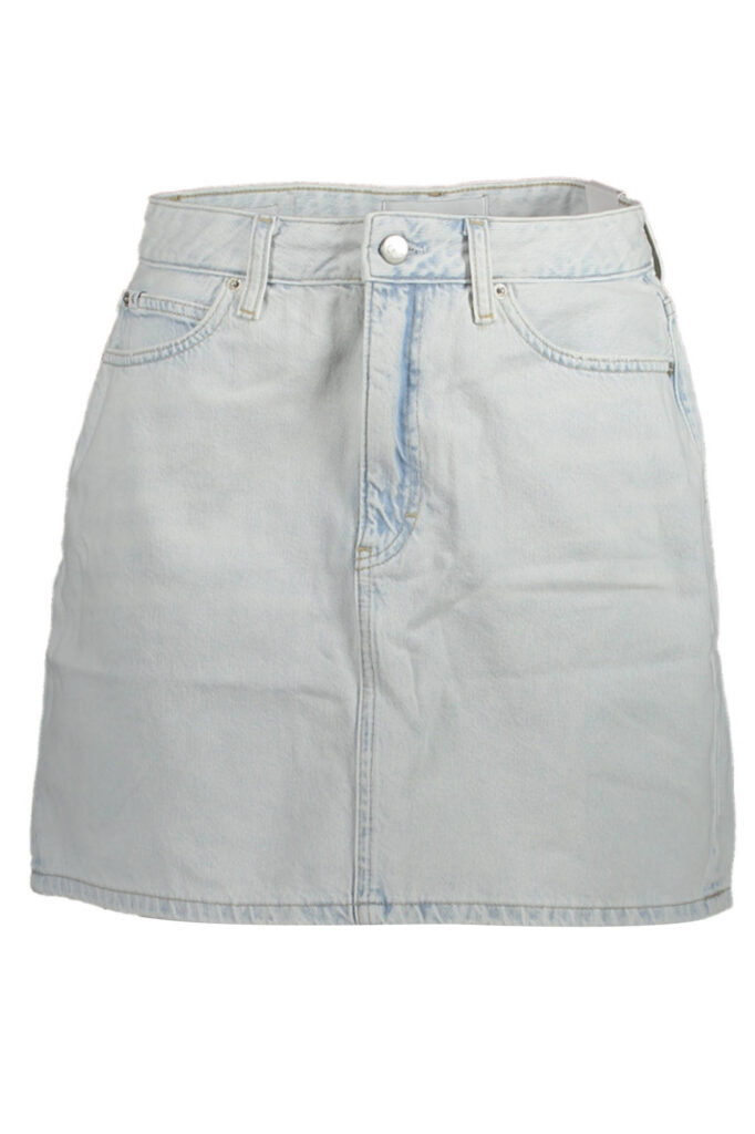CALVIN KLEIN Damen Jeansrock Hellblau