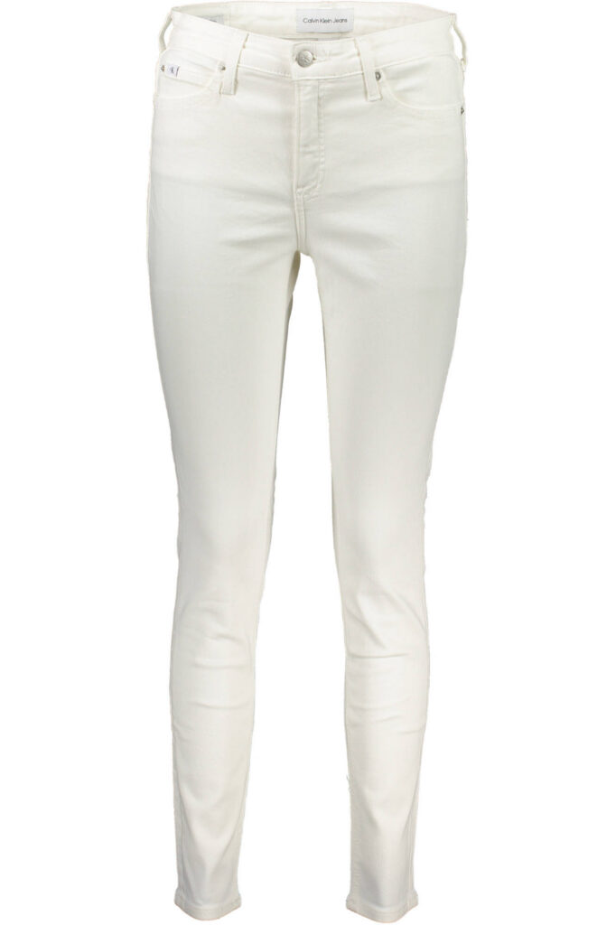 CALVIN KLEIN Damen Mom Jeans Weiß