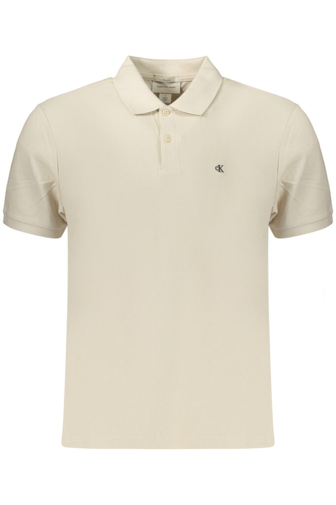 CALVIN KLEIN Herren Poloshirt Kurzarm Beige