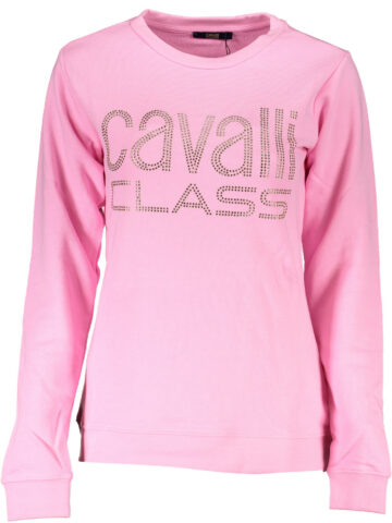 CAVALLI CLASS Damen Sweatshirt ohne Reißverschluss Pink