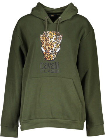 CAVALLI CLASS WOMEN'S ZIPLESS SWEATSHIRT GREEN QXT66YCF062_VE03597