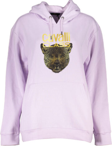 CAVALLI CLASS Damen Sweatshirt ohne Reißverschluss Lila