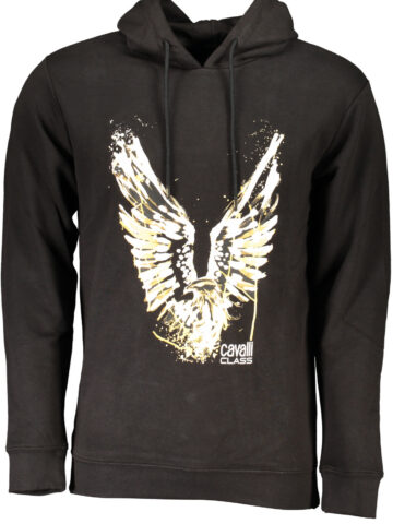 CAVALLI CLASS Herren Sweatshirt mit Reißverschluss Schwarz