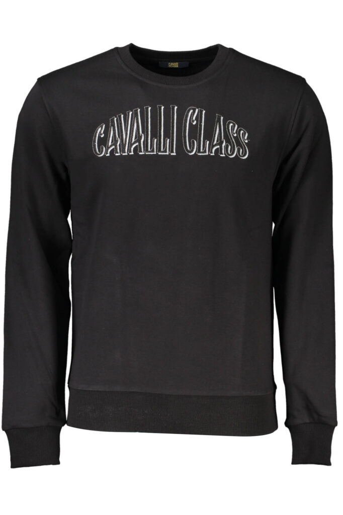 CAVALLI CLASS Herren Sweatshirt mit Reißverschluss Schwarz