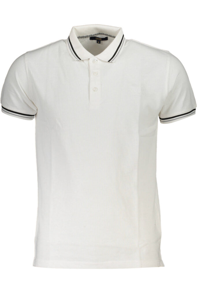 Cavalli Class Herren Kurzarm-Poloshirt weiß