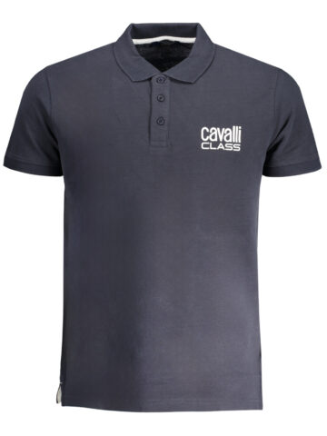 CAVALLI CLASS Herren Polo-Shirt Kurzarm Blau