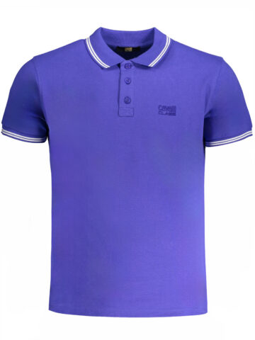 CAVALLI CLASS Herren Poloshirt kurzarm blau