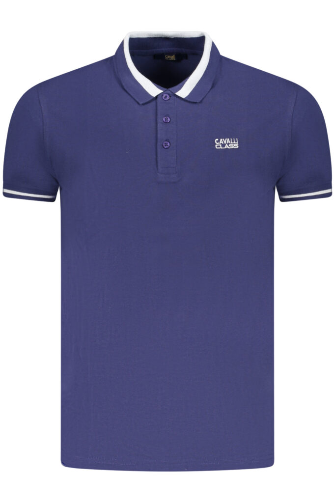 CAVALLI CLASS Herren Polo Kurzarm Blau
