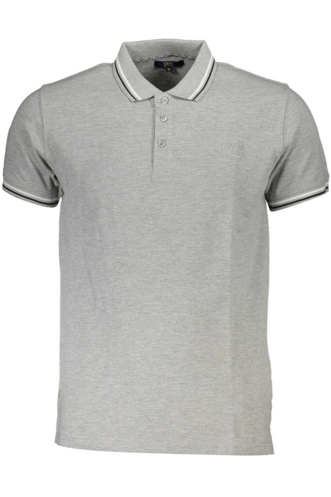 CAVALLI CLASS Herren Polo-Shirt kurzarm Grau