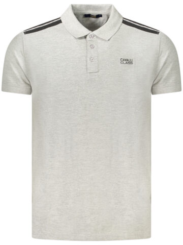 Cavalli Class Herren Kurzarm Polo Grau