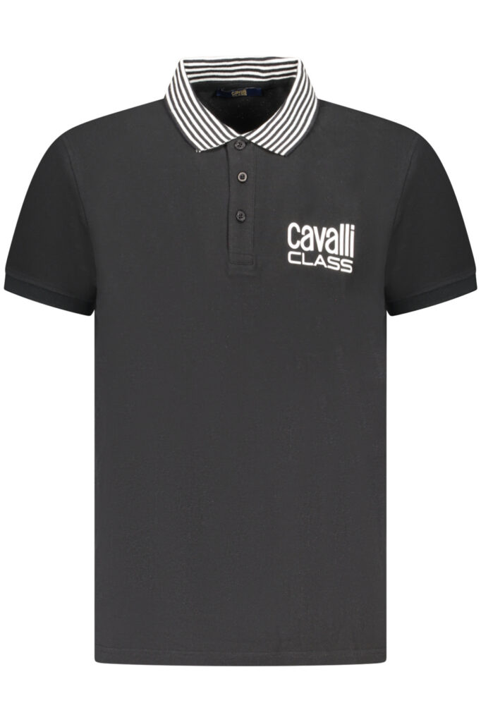 CAVALLI CLASS Herren Poloshirt schwarz