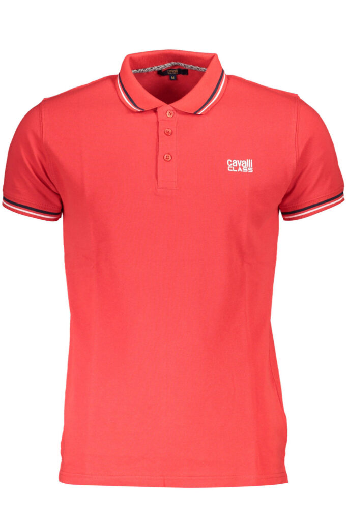 Cavalli Class Herren Polo Shirt Kurzarm Rot