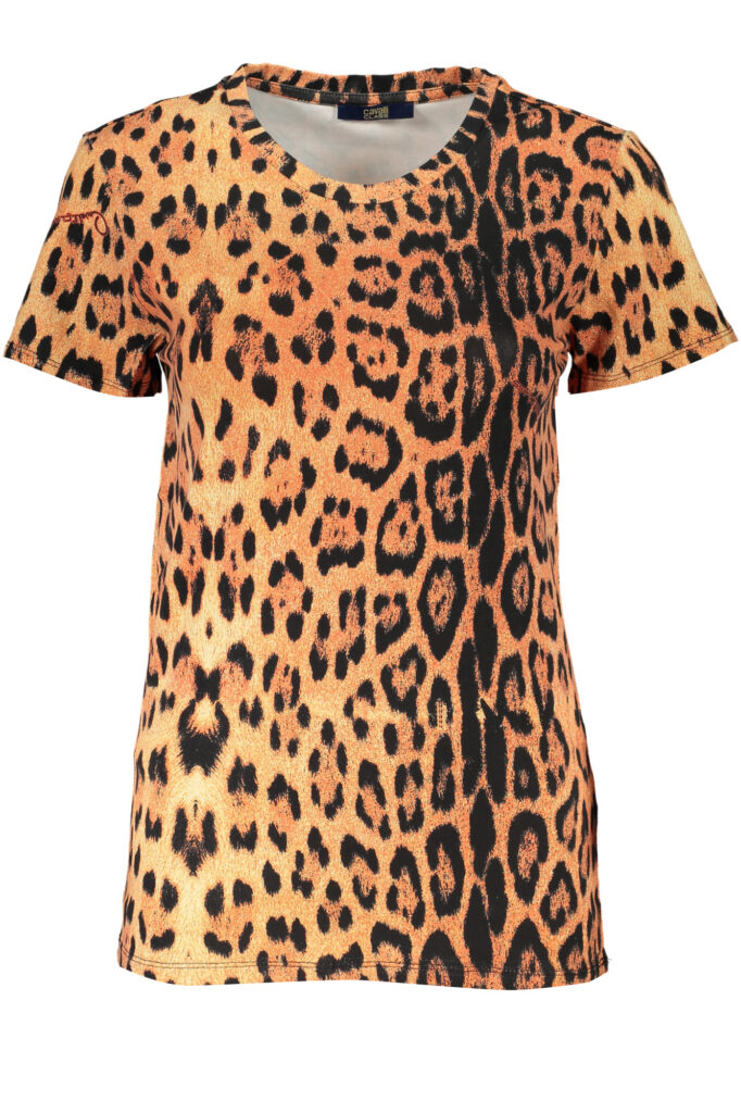 CAVALLI CLASS Damen T-Shirt Kurzarm Orange