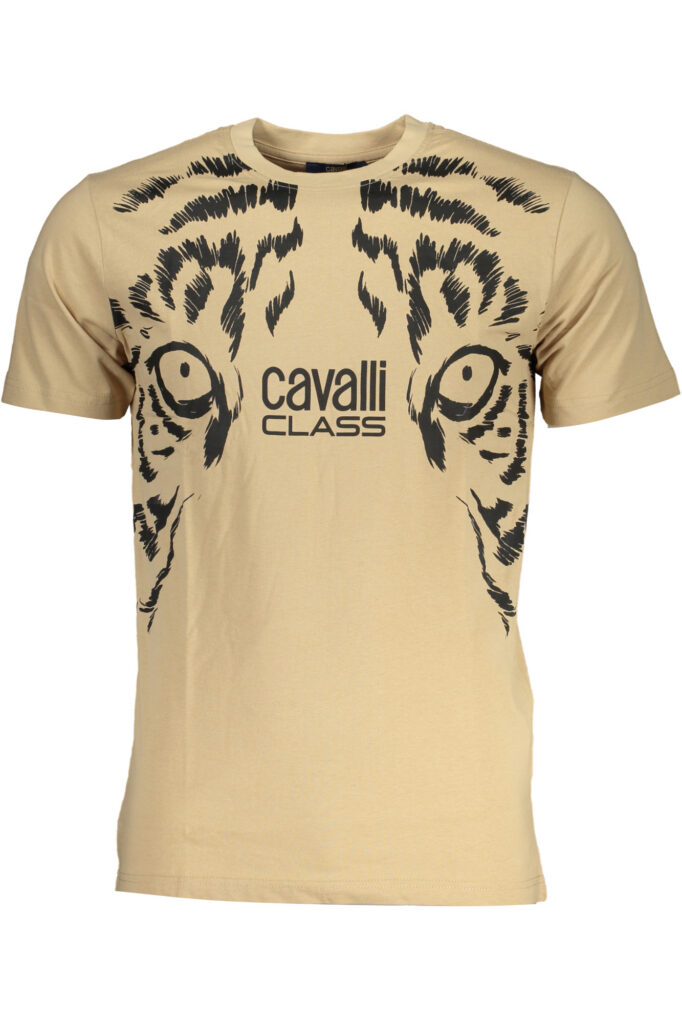 Cavalli Class Herren T-Shirt Kurzarm Beige