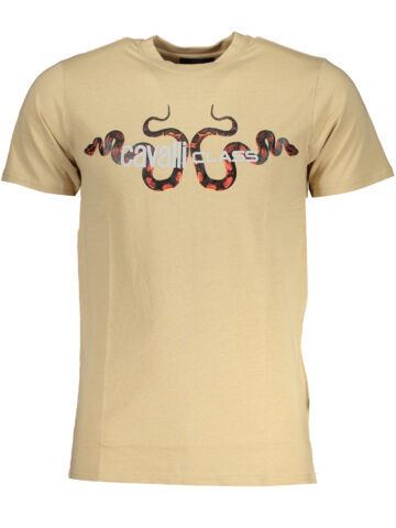 CAVALLI CLASS Herren T-Shirt Kurzarm Beige